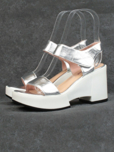 08-QL6989-1B WHITE Босоножки женские (натуральная кожа)