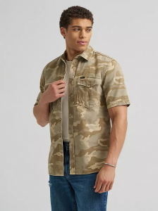 Men's Double Chest Patch Pocket Button Down Shirt