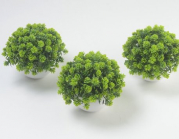 Искусственные цветы, Композиция зелень в кашпо (d-14см) (