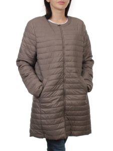 K-528 GRAY BEIGE Куртка демисезонная стеганая женская (70 гр. холлофайбер)