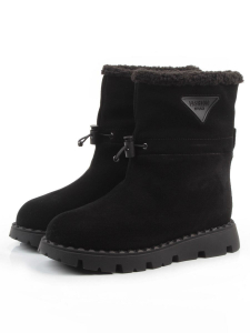 04-PAL273-1Z BLACK Ботинки зимние женские (натуральная замша, 100% шерсть)