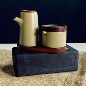 235-119 Набор для специй банка 250мл с ложкой и бутылки 2пр.на под-ке TROPICAL в под.уп.(х16)