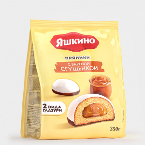 «Яшкино», пряники с варёной сгущёнкой, 350 г