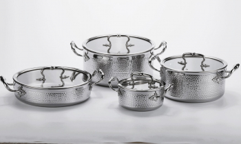 902-001 Набор посуды 8пр. EMBOSS в под.уп.(х1)Нержавеющая сталь