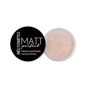 Пудра рассыпчатая Matte perfect Ines бежевый  №03  бежевый  эффектом фотошопа