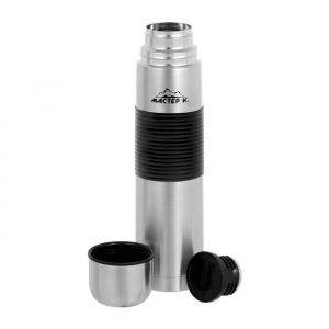 Термос Мастер К «Гильза», 1 л, с кружкой, сохраняет тепло 24 ч, нержавеющая сталь