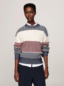 Relaxed Wool-Blend Colorblock Sweater