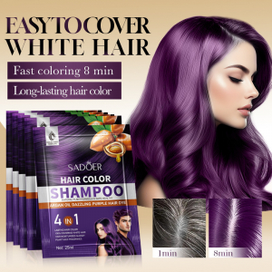 Шампунь-краситель с аргановым маслом SADOER Argan Oil Vibrant Purple, 25 мл (фиолетовый цвет)