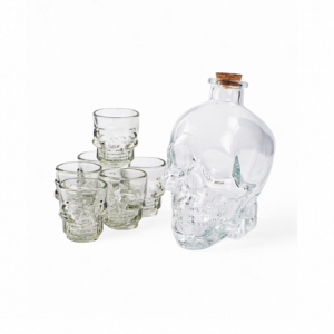 Набор SKULL 7 предметов (штоф 800мл + стопки 6шт 50мл)