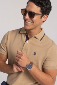 HIS AND HERS BROWN STRAP WATCH SET