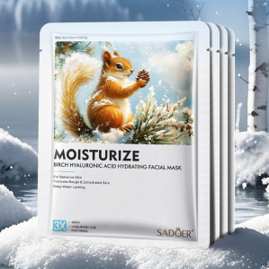 Тканевая маска увлажняющая с гиалуроновой кислотой, пантенолом и экстрактом березы Sadoer