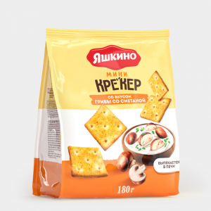 «Яшкино», крекер мини со вкусом «грибы со сметаной», 180 г
