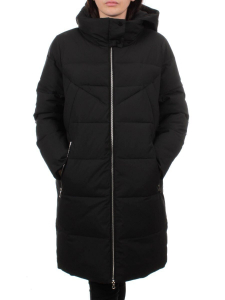 98720 BLACK Пальто зимнее женское (холлофайбер 150 гр.)