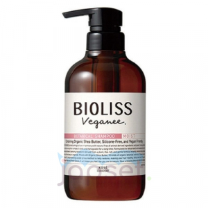 Bioliss Veganee Botanical Moist Увлажняющий шампунь для волос, с натуральными маслами, аминокислотами и растительными экстрактами, с ароматом розы и черной смородины, 480 мл