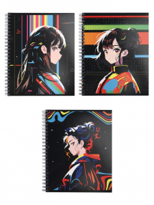 Тетрадь 96 листов в клетку, на гребне 