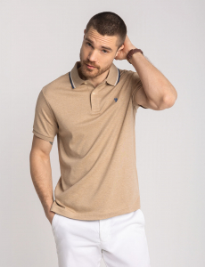 SLIM FIT TIPPED INTERLOCK POLO SHIRT