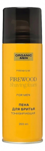 ORGANIC MEN Пена для бритья Тонизирующая «FIREWOOD» 200мл желт.