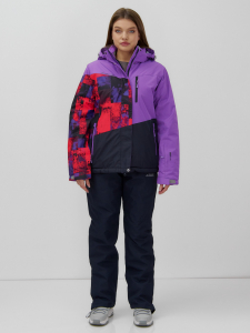 Горнолыжный костюм женский зимний УЦЕНКА фиолетового цвета 02801F