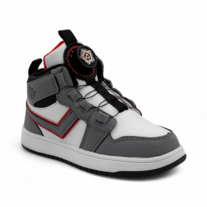 Кроссовки высокие демисезонные А7772-5 серо белые