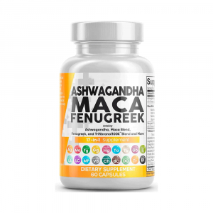 Капсулы Ашваганды, Пажитника и Маки Перуанской для укрепления организма 17 пищевых добавок в 1