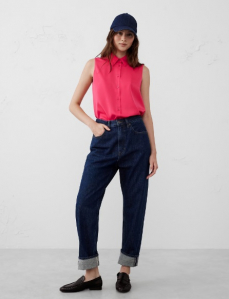 Silky Collared Top