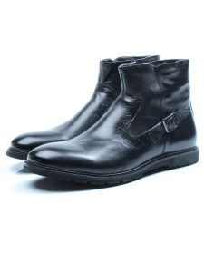 01-H9028-B36-SW3 BLACK Ботинки демисезонные мужские (натуральная кожа)