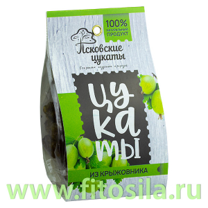 Цукаты из КРЫЖОВНИКА (крыжовник, сахар), 90г, Псковские цукаты