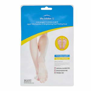 Jigott Отшелушивающие пилинг-носочки с осветляющим эффектом / Vita Solution 12 Brightening Foot Peeling Pack, 30 мл