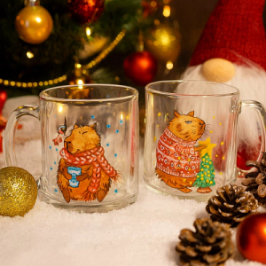 Кружка ЧАЙНАЯ НОВЫЙ ГОД КАПИБАРА 320мл