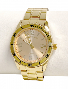 MENS GOLD LINK ANALOG WATCH