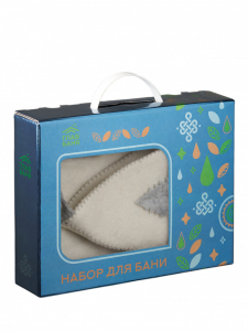 КомплектБаняПодарВойлокБелый Б1516