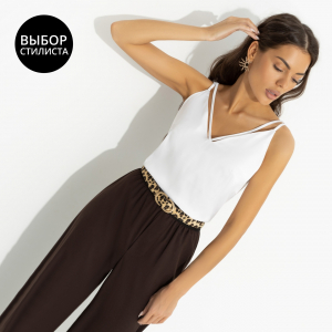 Топ из шелка, Создана для поцелуев (белая)