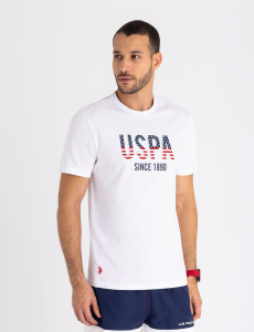 USPA EMBOSSED WORDMARK JERSEY T-SHIRT