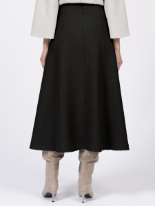 Расклешенная юбка из вареной шерсти