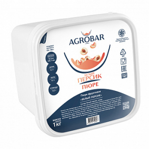 Пюре Белый персик (Агробар) замороженное, 1 кг