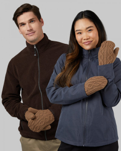 CABLE KNIT MITTENS