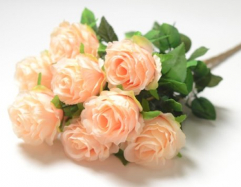 Искусственные цветы, Ветка в букете роза 9 голов (1010237)