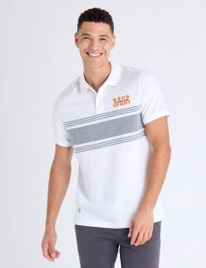 USPA SPORT ENGINEERED STRIPE POLO SHIRT