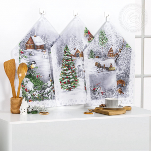 Набор полотенец из рогожки 