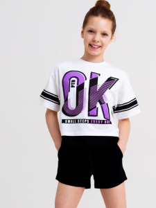 Комплект для девочки: футболка, шорты