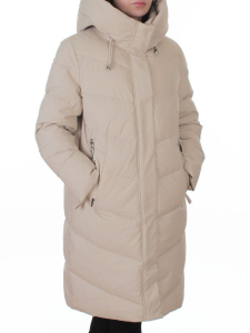 6605B LT. BEIGE Пальто зимнее женское (200 гр. холлофайбер)