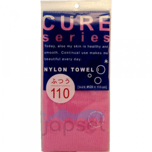 Cure Nylon Towel Regular Pink Мочалка для тела средней жесткости (розовая), 28х110 см