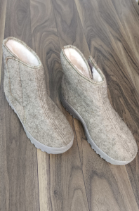 Ботинки мужские, на липучке (бежевый)