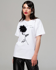 Футболка с цветком FDC002