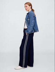 Mid Rise Linen-Blend Wide-Leg Pants