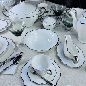 205-603 Обеденный сервиз 30пр. MAGNOLIA SILVER в под.уп.(х1)Фарфор