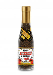 Игривое, НГ. ПЕЙ И ПОЙ, крупнолистовой чёрный чай, 60 г., TM Prod.Art