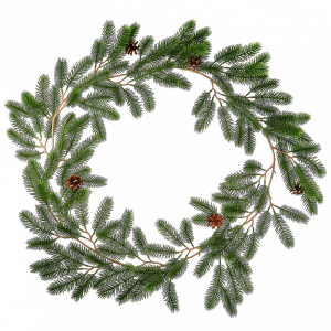 Декоративная лиана Елка с шишкой 1,8м, пластик (Россия) Код : 107780 Артикул : 155.27