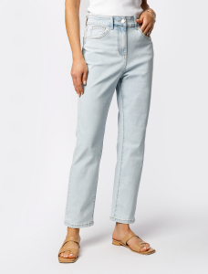 Укороченные джинсы из эластичного денима