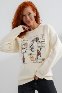 8569 женский свитшот оверсайз